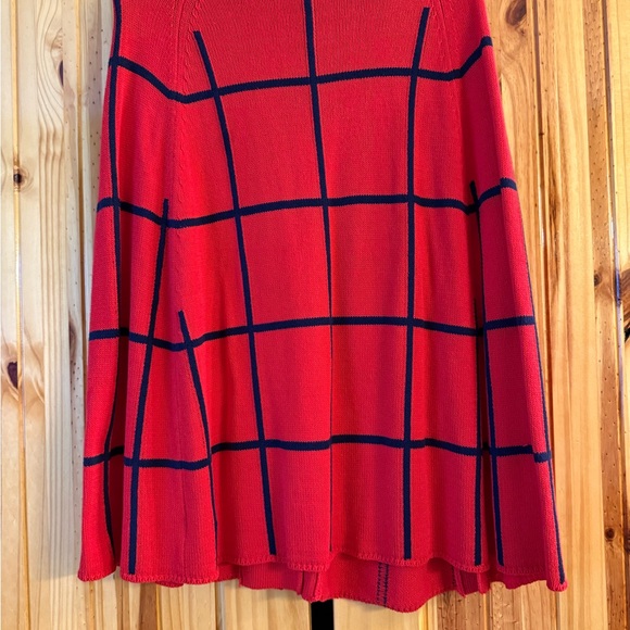 Crown & Ivy Red and Black Plaid Cardigan - Picture 2 of 5